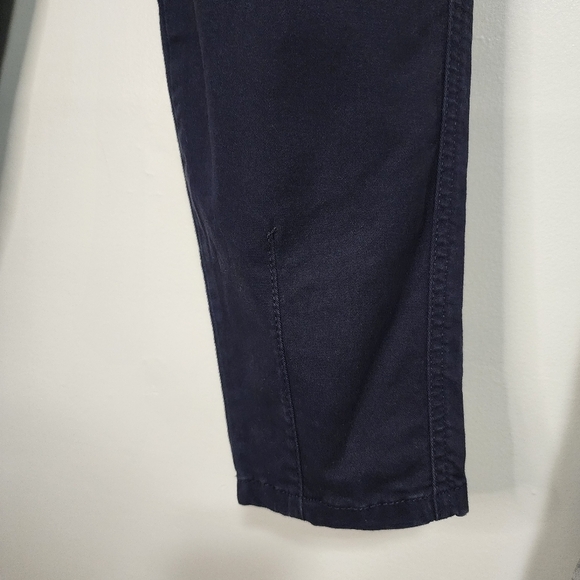 Boden Blue exposed buttonfly tappered leg High Waist Pants lightly faded - Picture 7 of 13